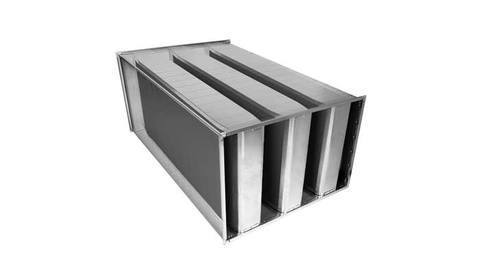 SLRS - Silencieux rectangulaire à baffles