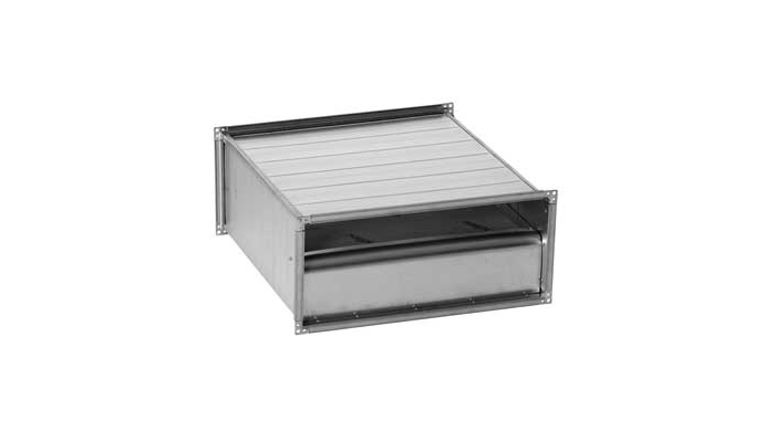 LRLB - Silencieux rectangulaire droit et bas